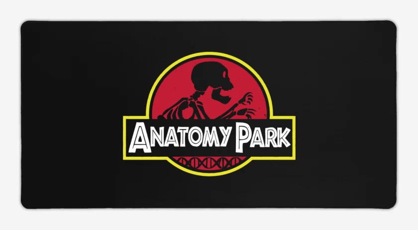 Mouse pad Gamer Negro de Anatomy park