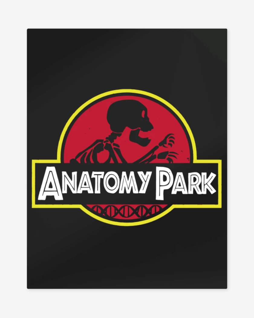 Print metalico Negro de Anatomy park