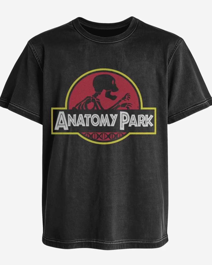 Polera desgastada Negro de Anatomy park
