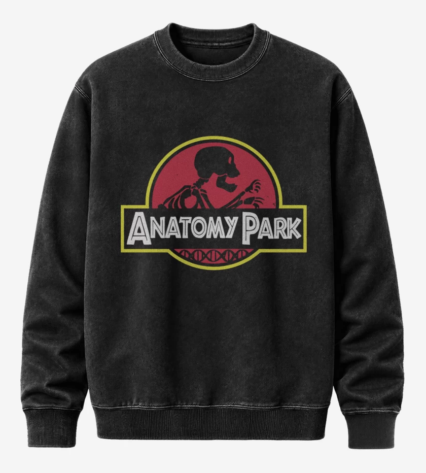 Poleron Polo Acid Wash Negro de Anatomy park