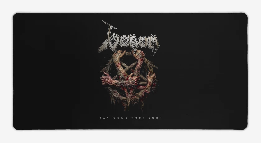 Mouse pad Gamer Negro de Venom Lay Down Your Soul
