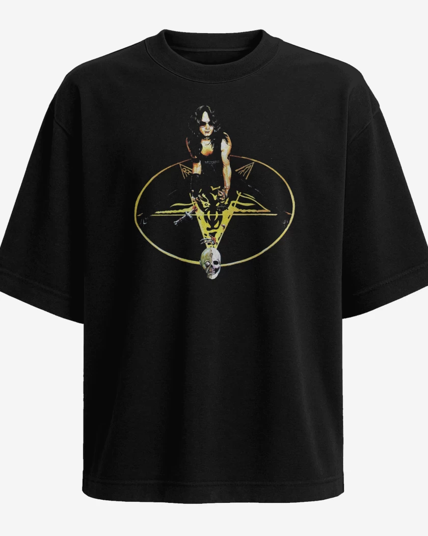 Polera Oversize Negro de Venom Abaddon