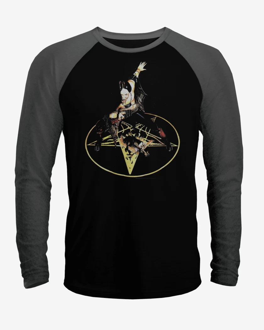 Polera Raglan Negro / Negro Heather de Venom Chronos