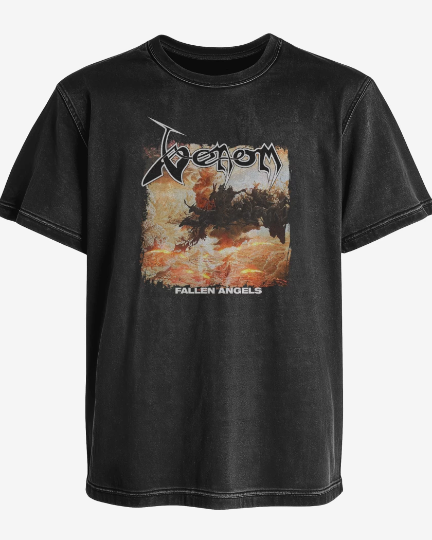Polera desgastada Venom Fallen Angels
