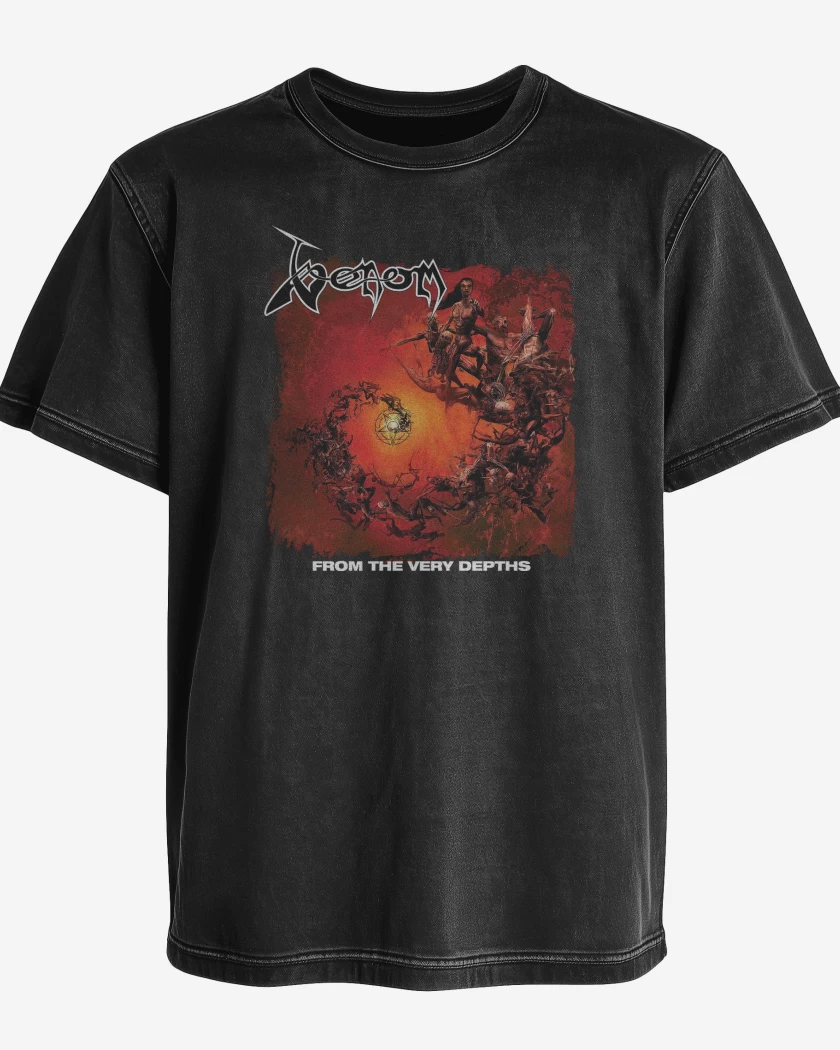 Polera desgastada Negro de Venom From the Very Depth