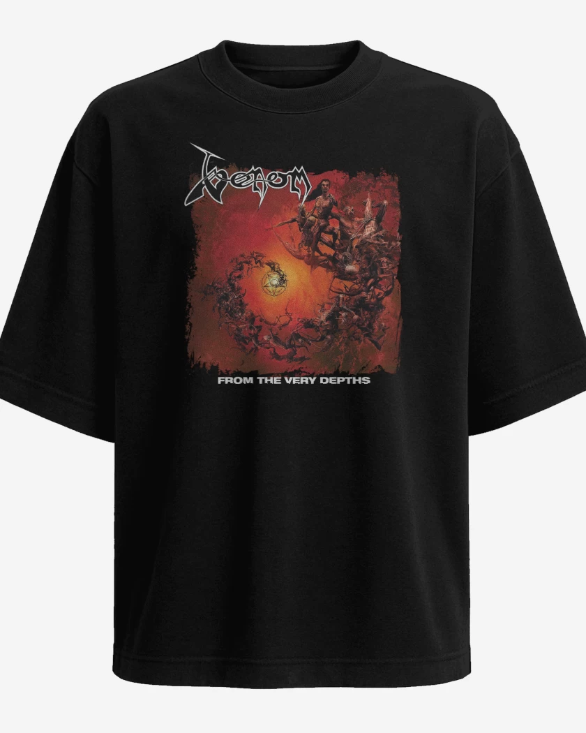 Polera Oversize Negro de Venom From the Very Depth