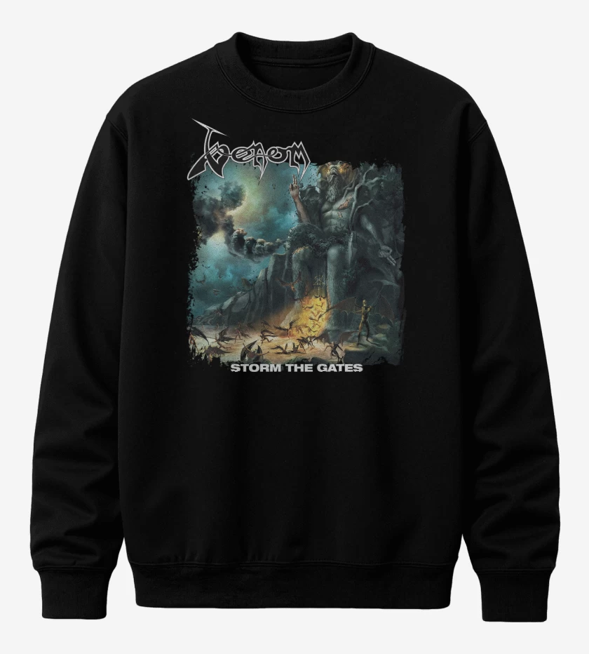 Poleron polo Negro de Venom Storm the Gates
