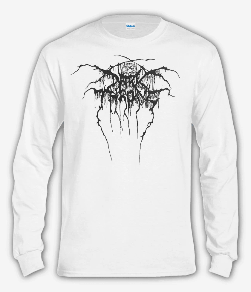 Polera manga larga Blanco de Darkthrone Logo N