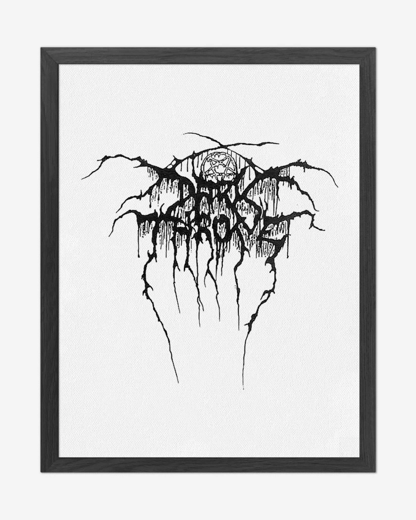 Cuadro decorativo Blanco de Darkthrone Logo N