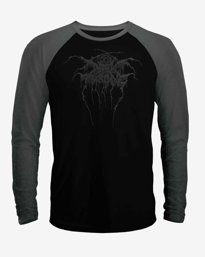 Polera Raglan Blanco / Negro de Darkthrone Logo N