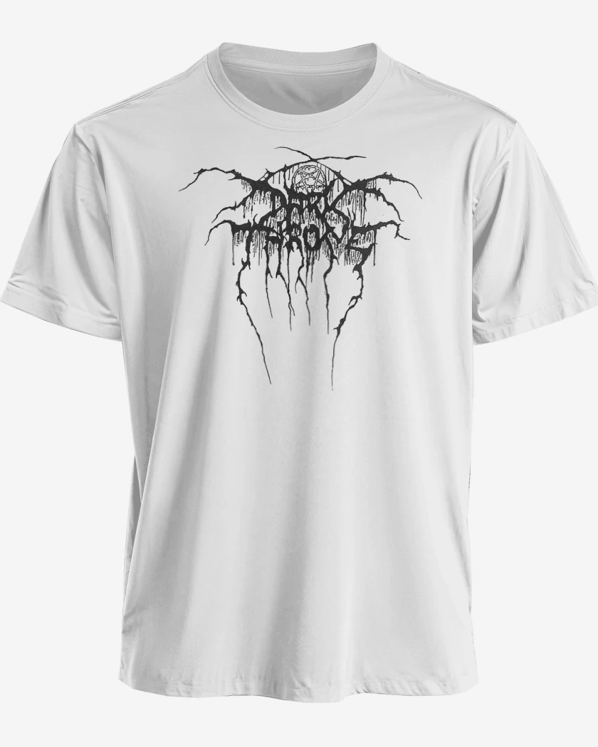 Polera premium Blanco de Darkthrone Logo N