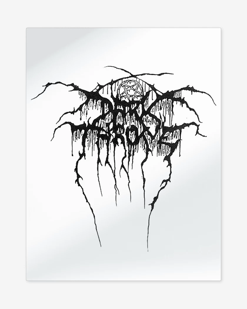 Print metalico Blanco de Darkthrone Logo N