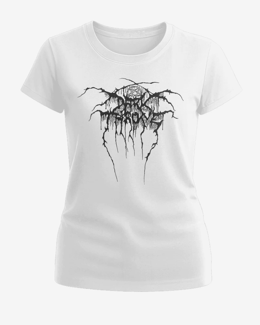 Polera de Mujer Blanco de Darkthrone Logo N