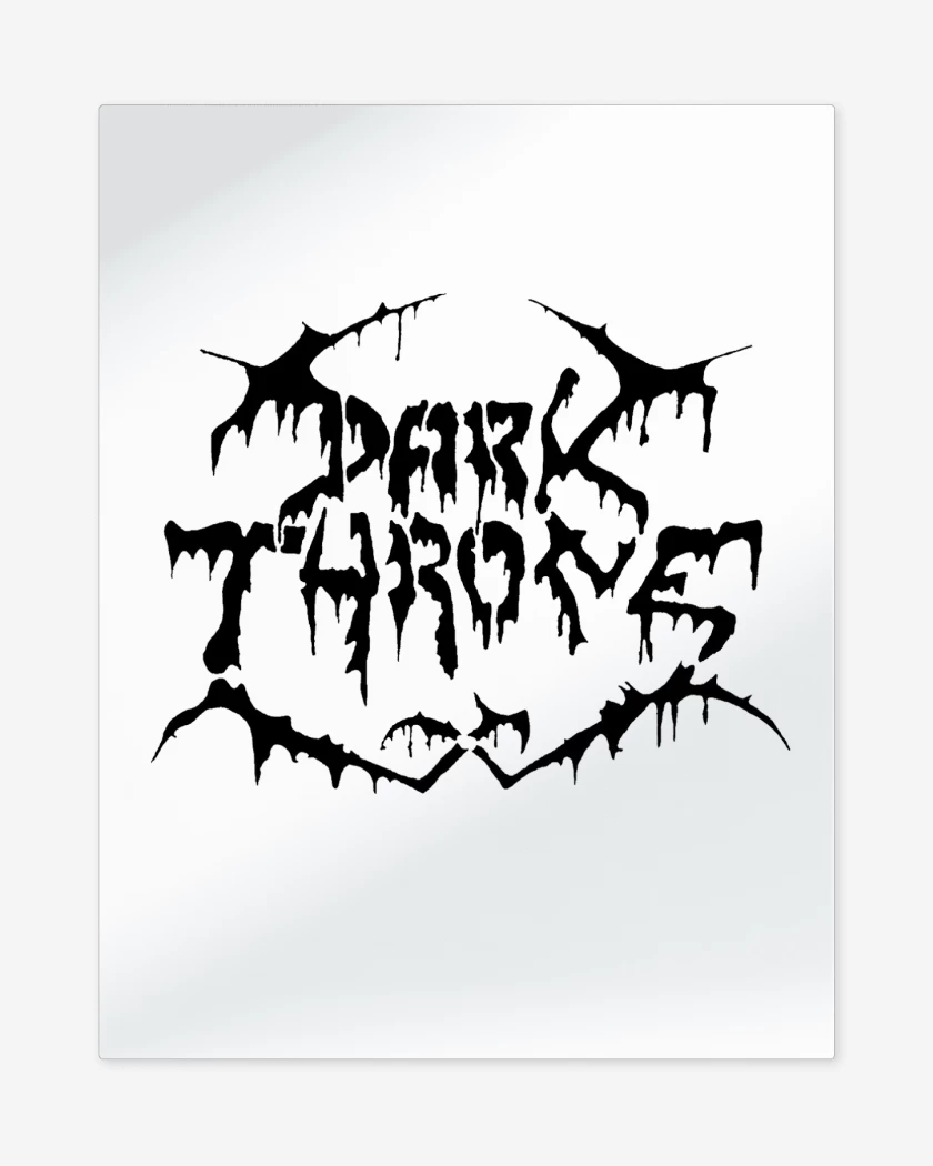 Print metalico Blanco de Darkthrone Old Logo