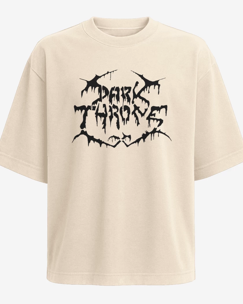 Polera Oversize Beige de Darkthrone Old Logo