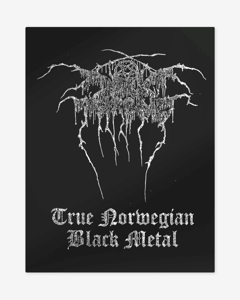 Print metalico Darkthrone True Noewegian Black Metal