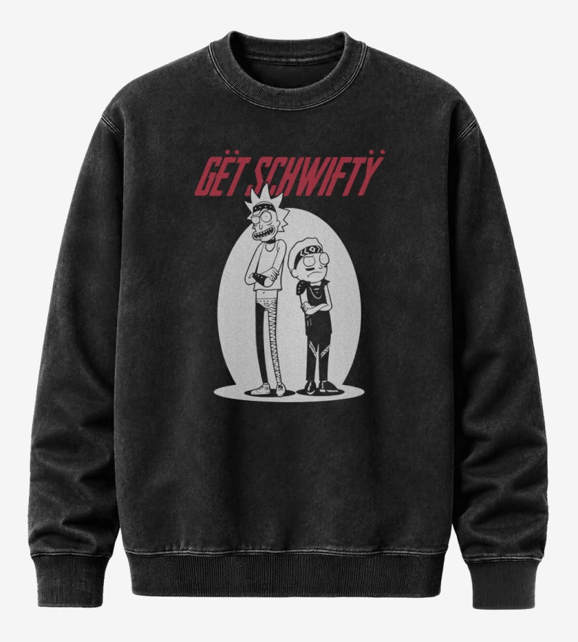 Poleron Polo Acid Wash Negro de Get schwifty