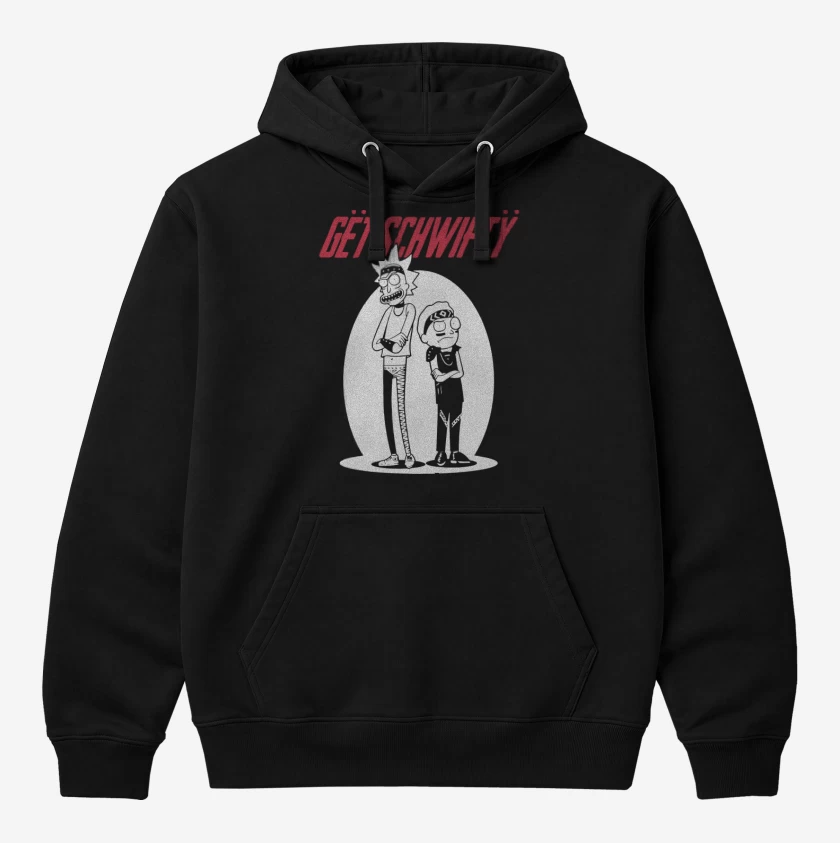 Polerón Canguro Negro de Get schwifty