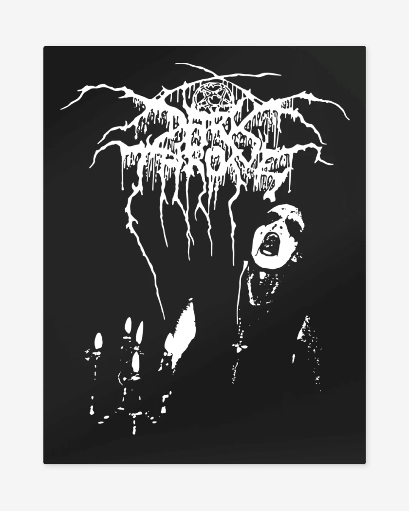 Print metalico Negro de Darkthrone Transilvania