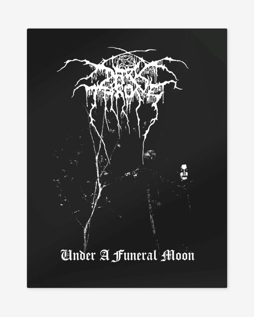 Print metalico Negro de Darkthrone Under a Funeral Moon
