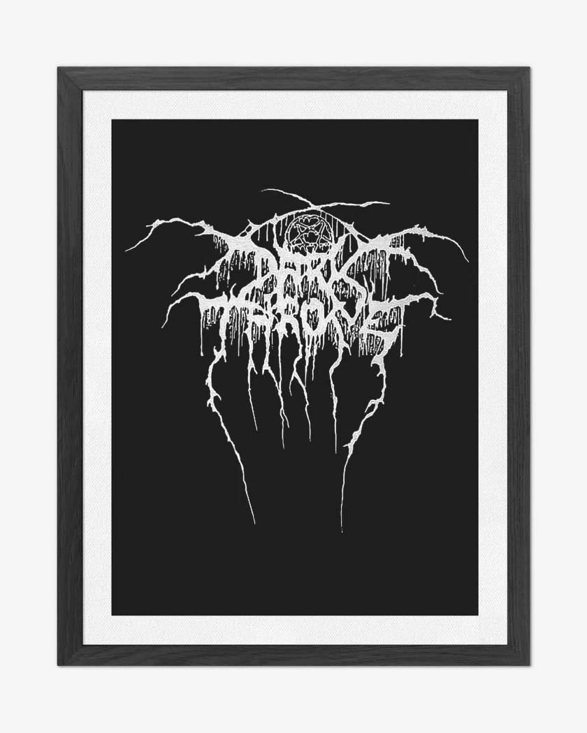 Cuadro decorativo Negro de Darkthrone Logo