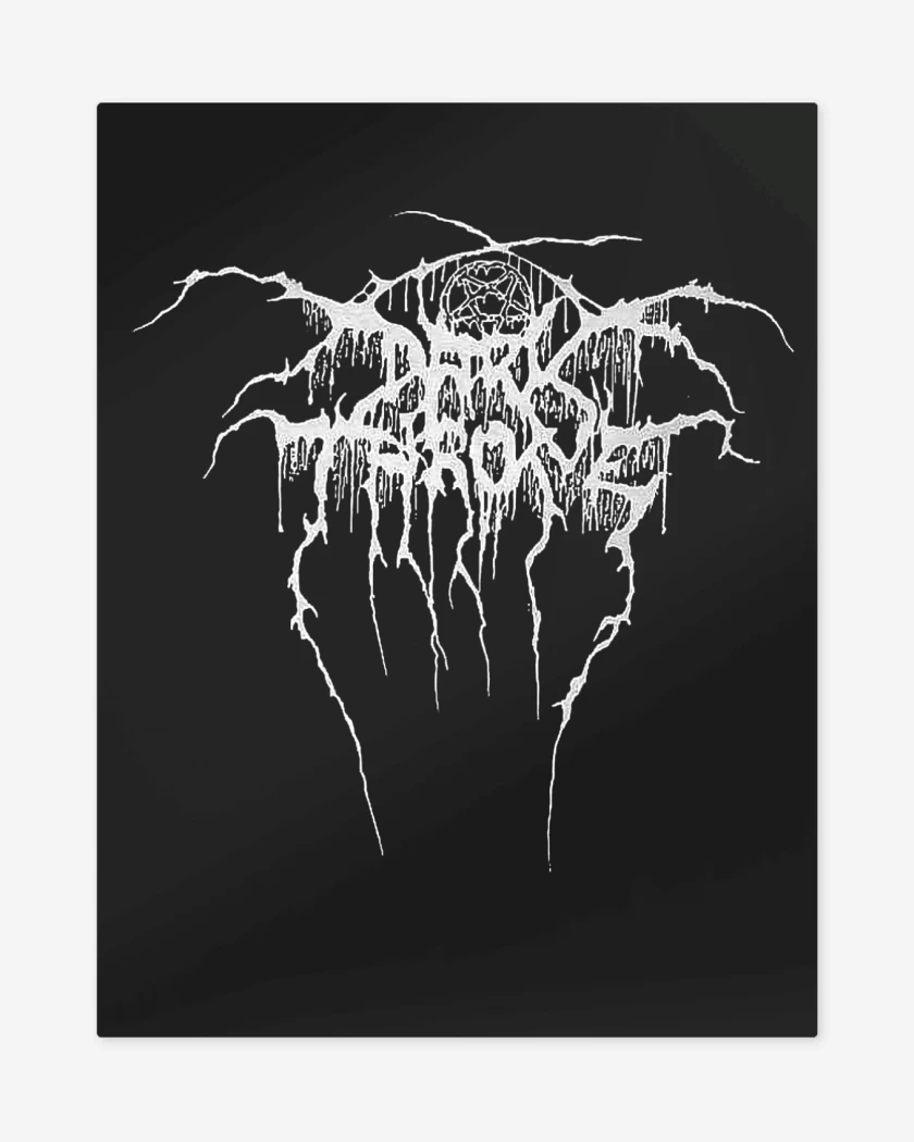 Print metalico Negro de Darkthrone Logo