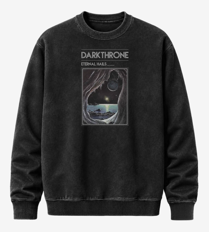 Poleron Polo Acid Wash Negro de Darkthrone Eternal Hails...