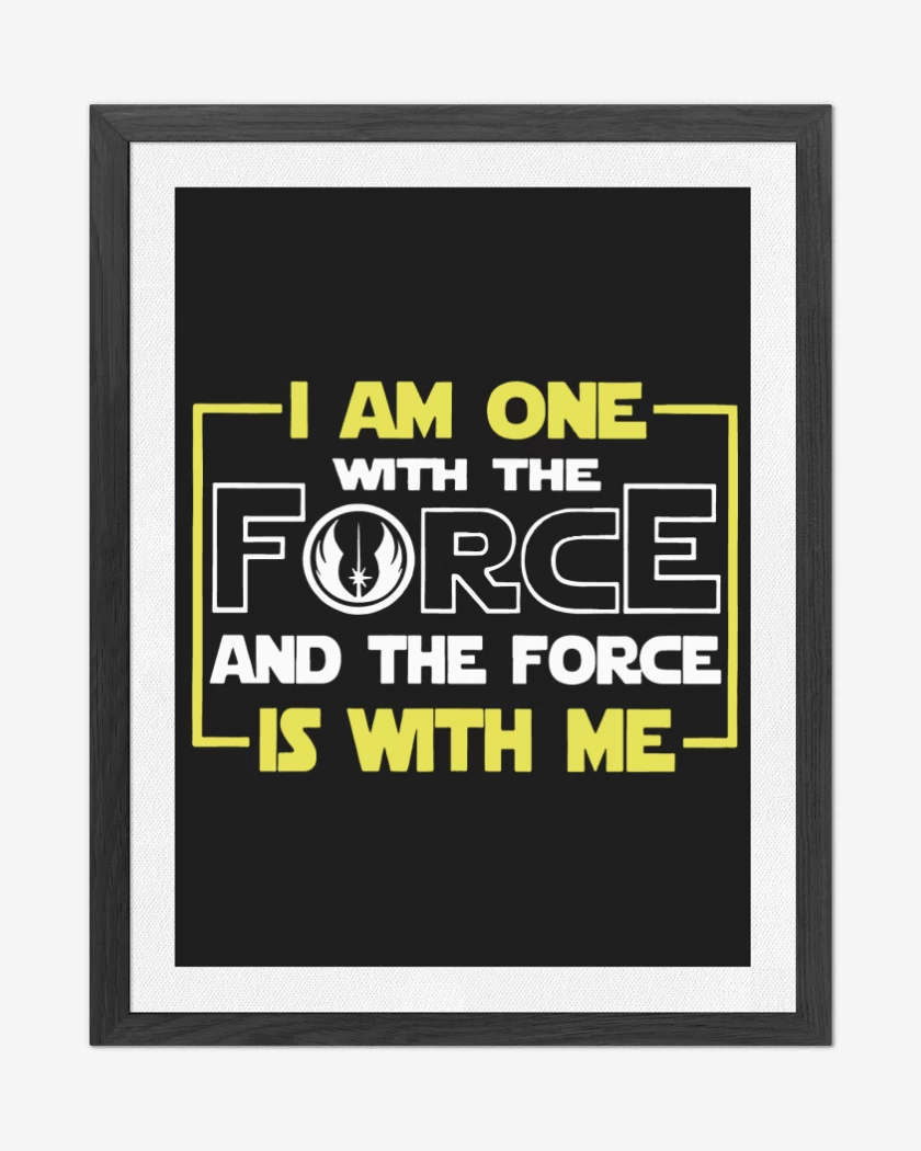 Cuadro decorativo Negro de I am one with the force