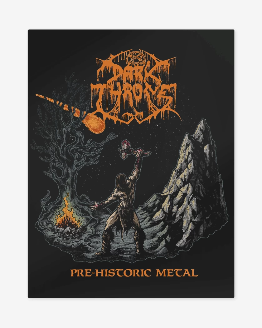 Print metalico Negro de Darkthrone Prehistoric Metal