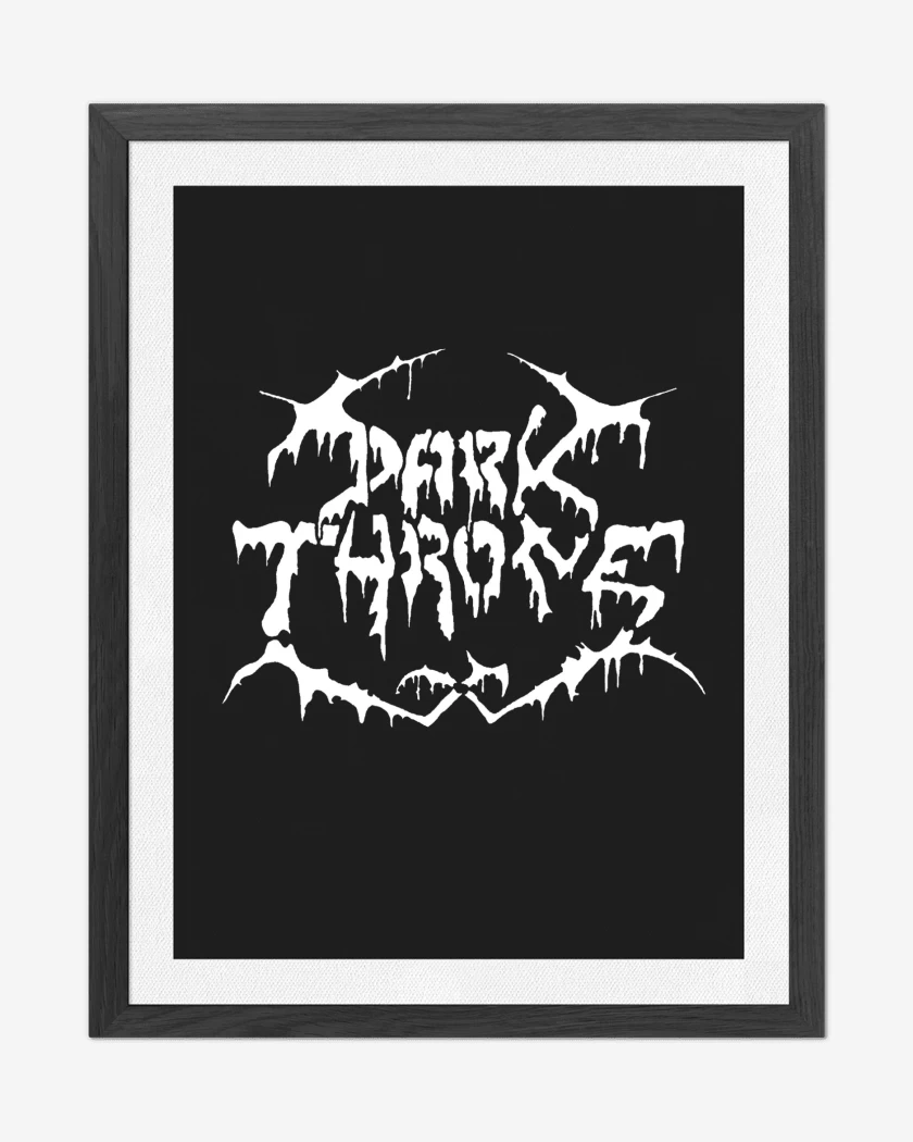 Cuadro decorativo Negro de Darkthrone Old Logo B