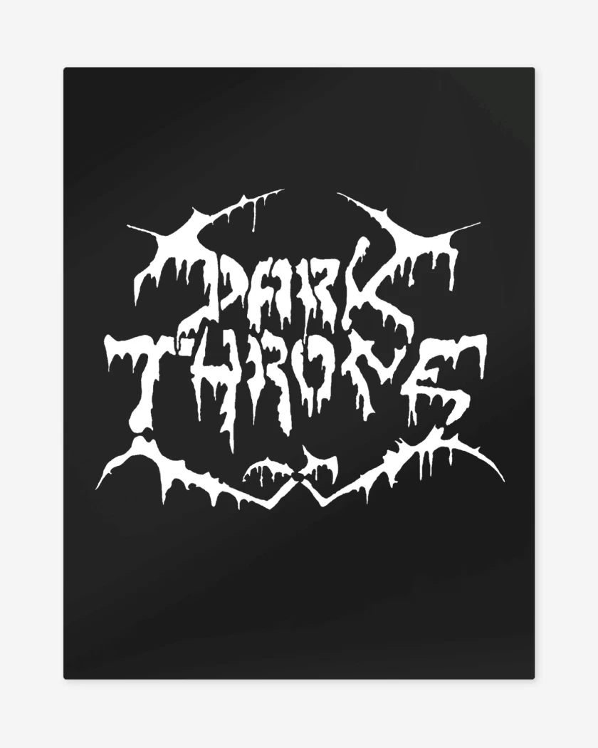 Print metalico Negro de Darkthrone Old Logo B