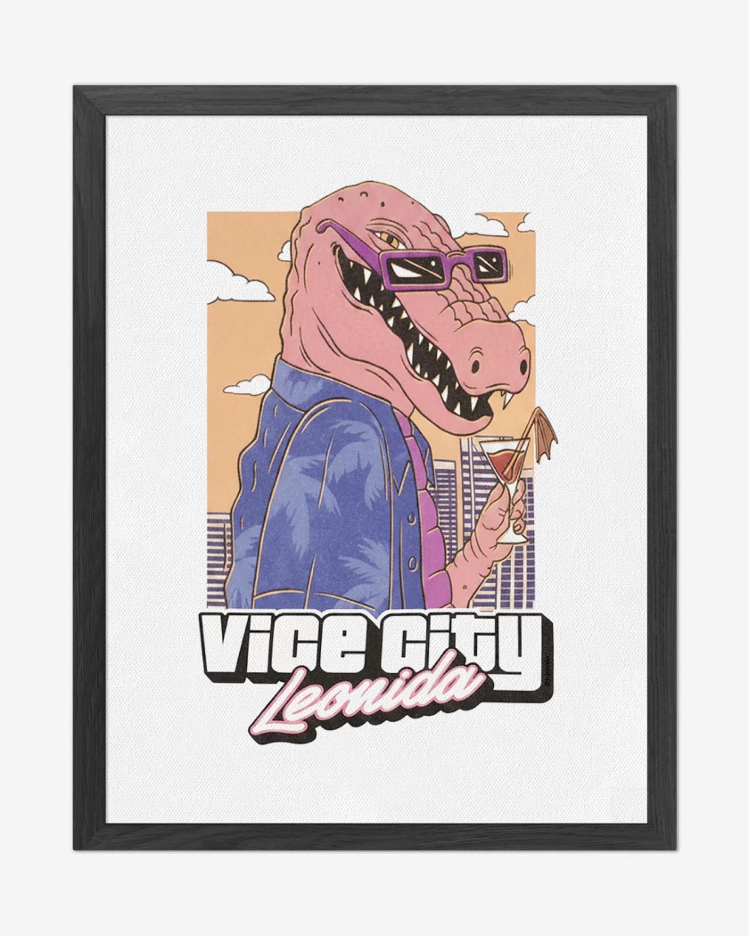 Cuadro decorativo GTA VI Vice City Leonidas