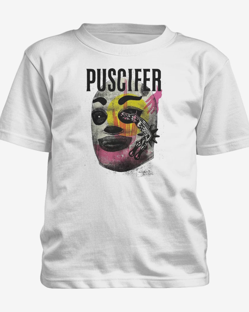 Polera de niño Blanco de Puscifer Lucha Libre Mask