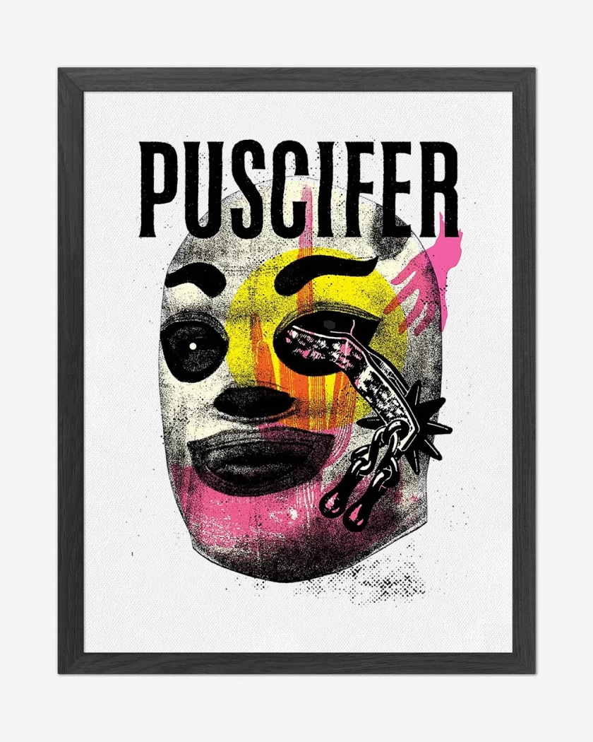 Cuadro decorativo Blanco de Puscifer Lucha Libre Mask