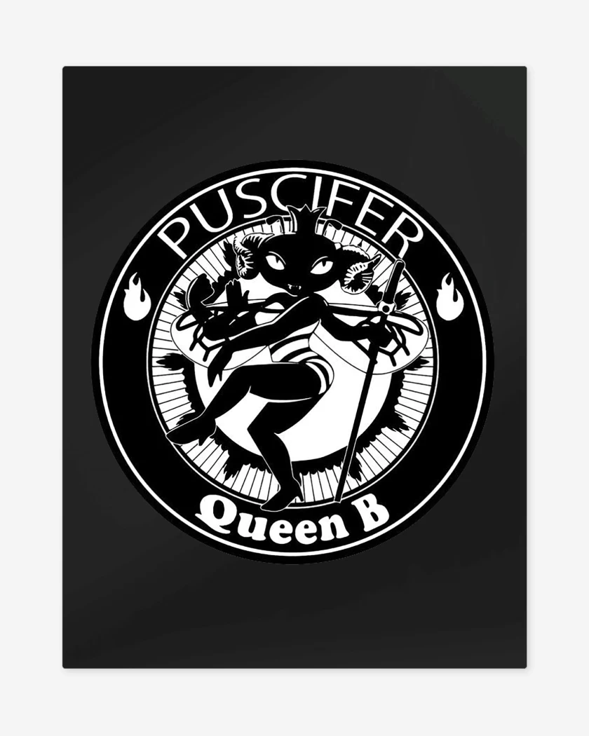 Print metalico Negro de Puscifer Queen B