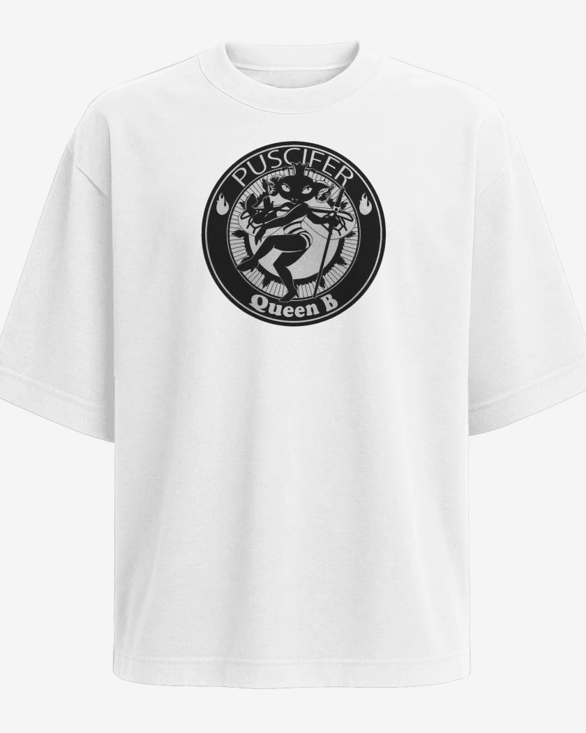 Polera Oversize Blanco de Puscifer Queen B