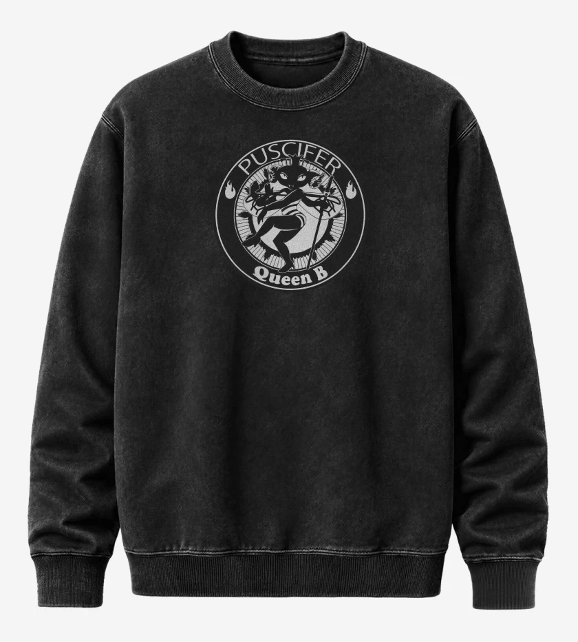 Poleron Polo Acid Wash Negro de Puscifer Queen B