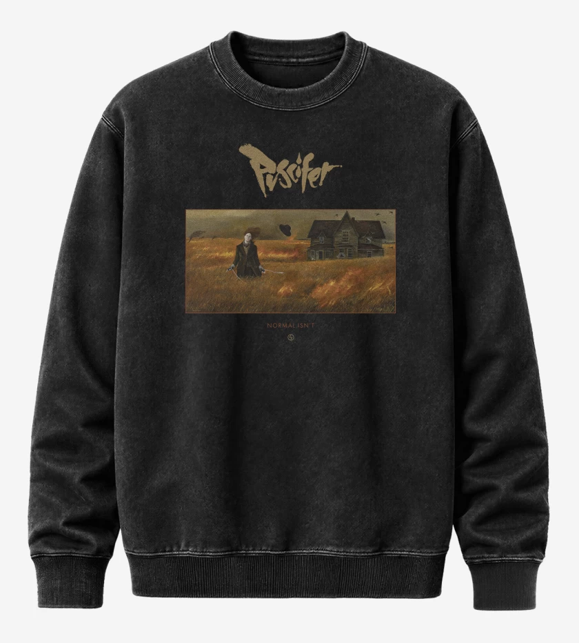 Poleron Polo Acid Wash Negro de Puscifer Normal Isnt