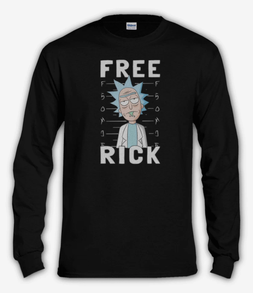 Polera manga larga Negro de Free rick