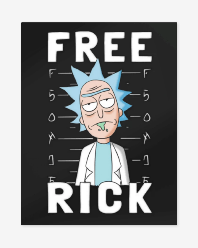 Print metalico Negro de Free rick