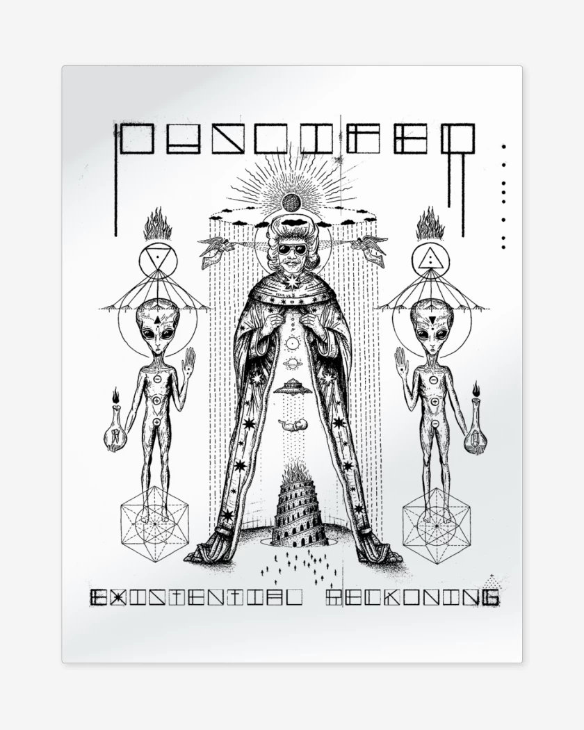 Print metalico Blanco de Puscifer Existencial Reckoning