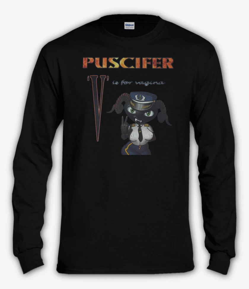 Polera manga larga Negro de Puscifer V is For Va