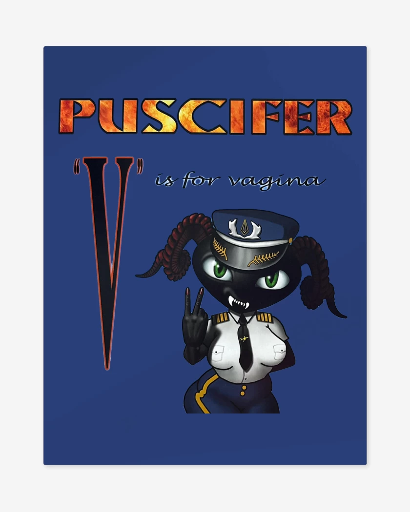 Print metalico Azul Rey de Puscifer V is For Va