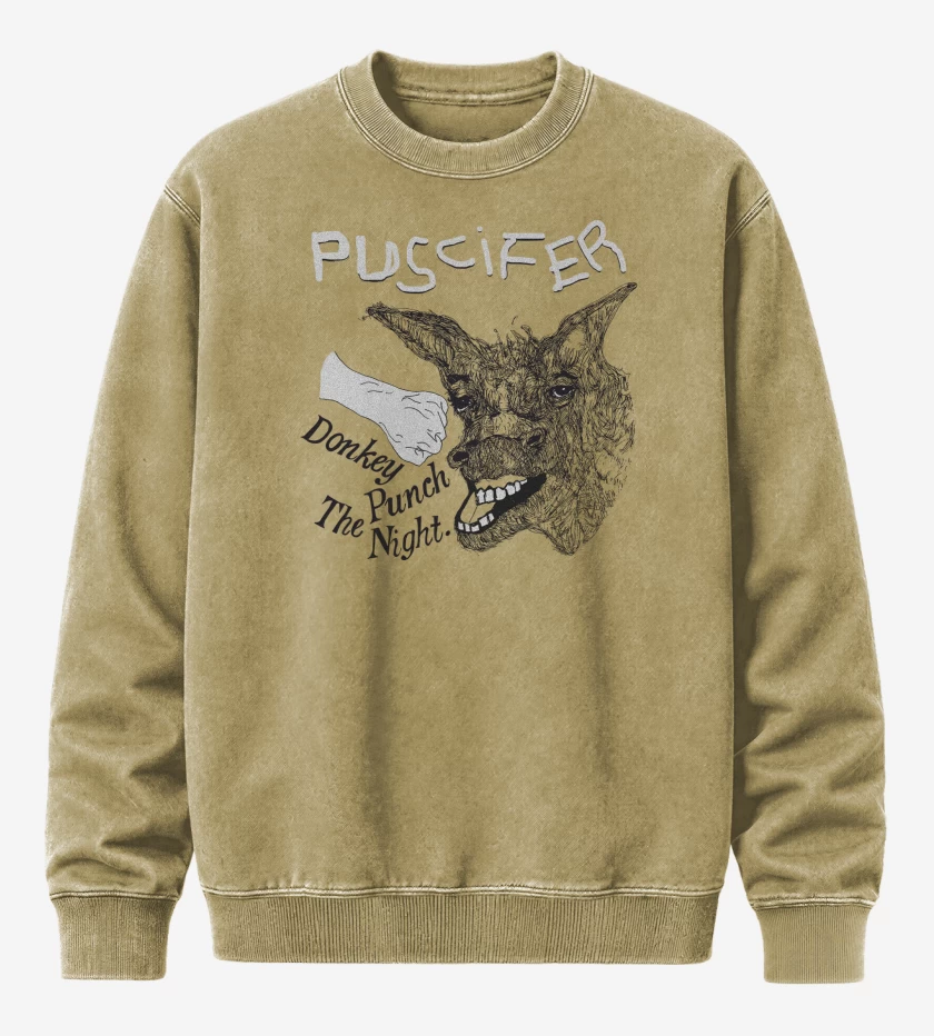Poleron Polo Acid Wash Beige de Puscifer Donkey Punch The Night