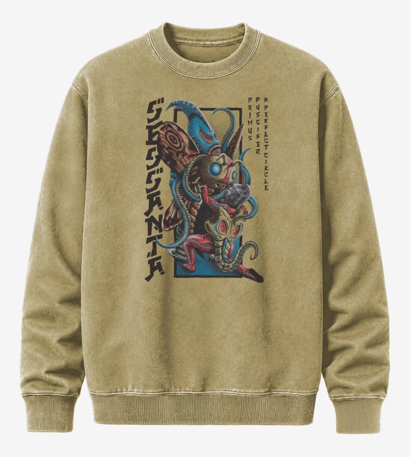 Poleron Polo Acid Wash Beige de Puscifer A Perfect Circle Primus