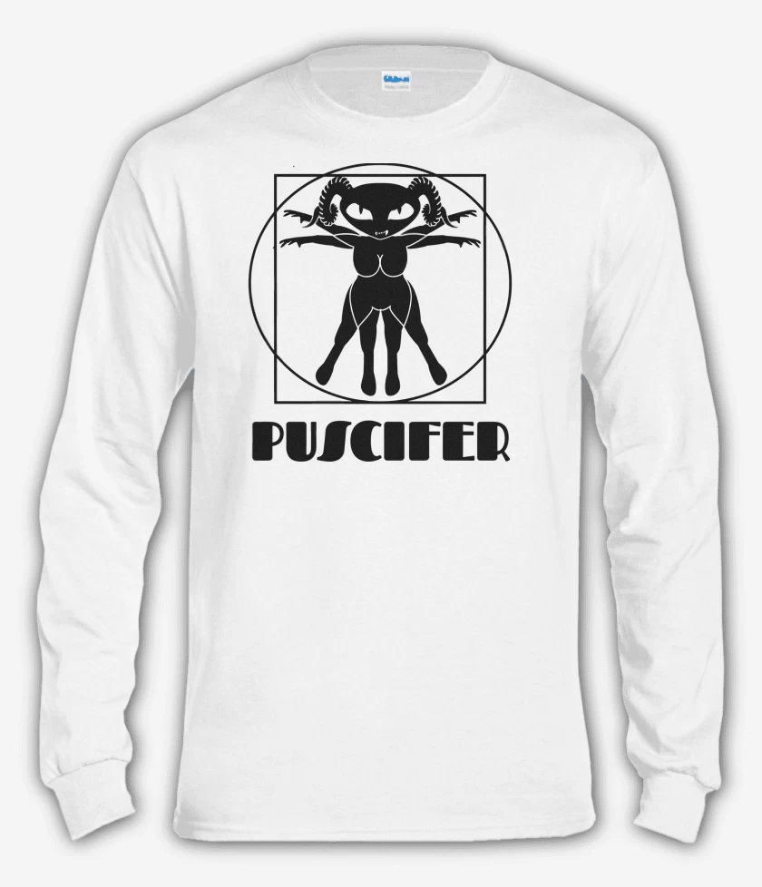 Polera manga larga Blanco de Puscifer Vitruvio