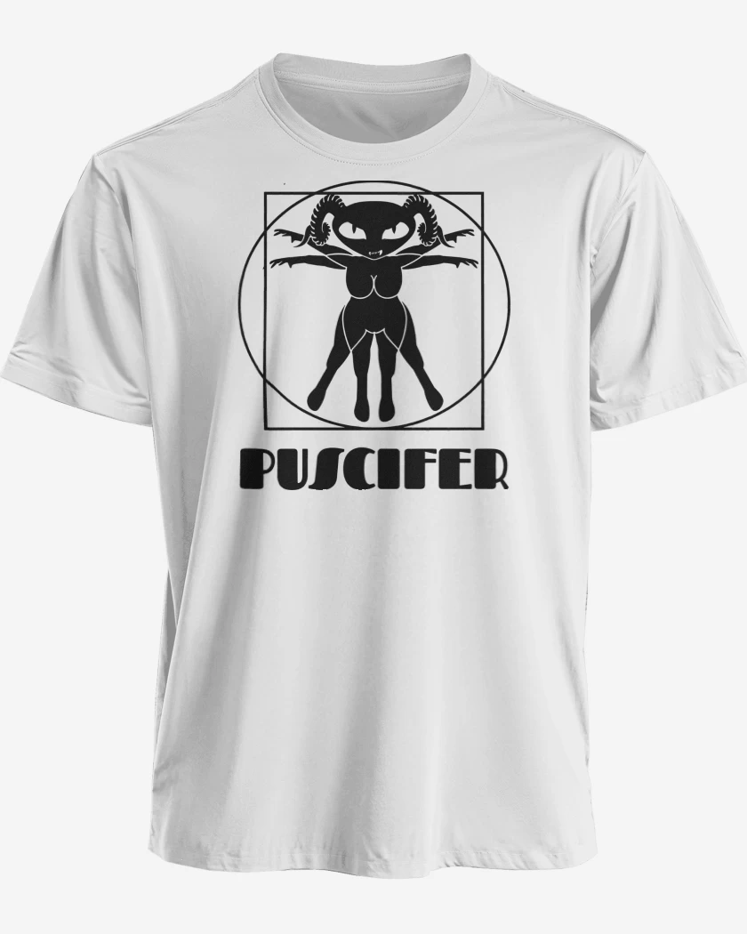 Polera premium Blanco de Puscifer Vitruvio
