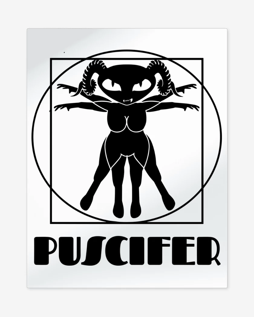 Print metalico Blanco de Puscifer Vitruvio