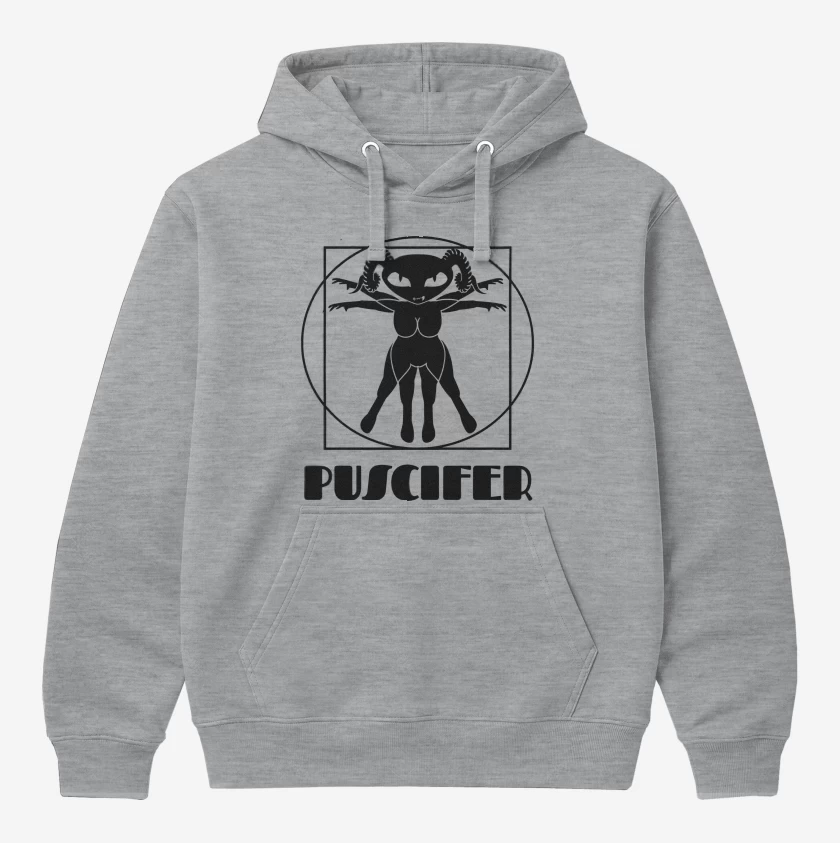 Polerón Canguro Gris Melange de Puscifer Vitruvio