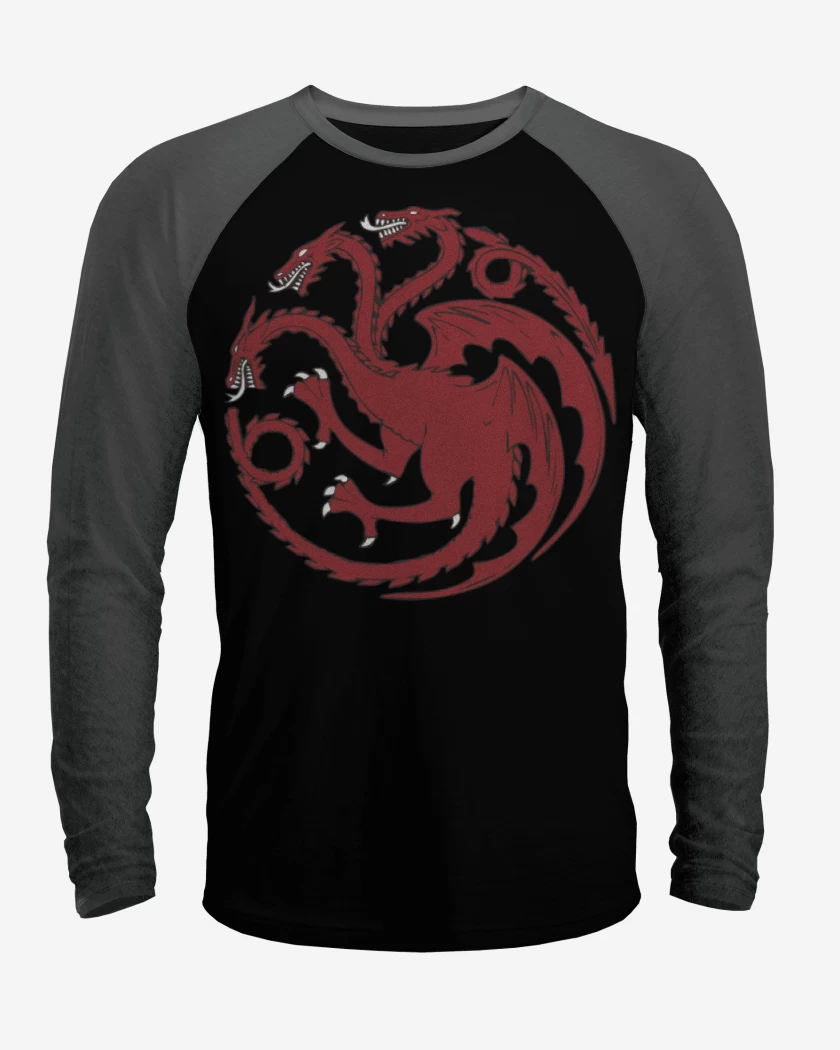 Polera Raglan Negro / Negro Heather de Targarian